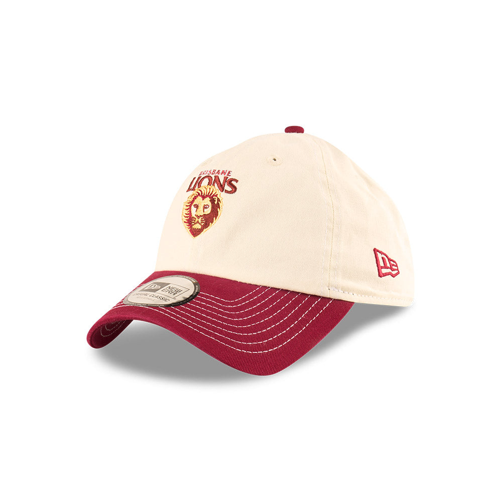 Brisbane Lions Hat - 2025 AFL 2Tone Chrome Contrast Casual Classic Strapback Cap - New Era
